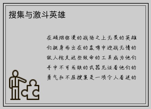 搜集与激斗英雄